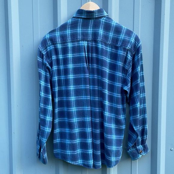 HAZEL CREEK • blue plaid flannel • size small - Picture 6 of 7